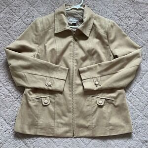 Vintage TanJay Suede Blazer Jacket Preppy Western Minimalist Capsule‎ Size 14